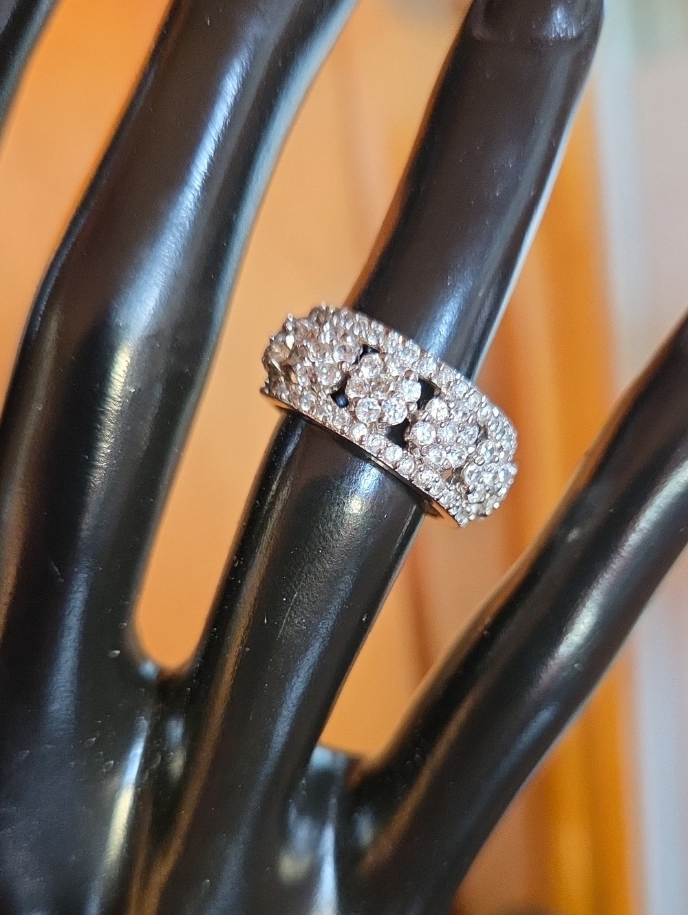 Sterling Silver Crystal Band Ring